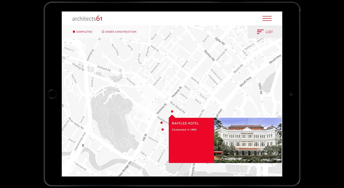 architects61 - Tablet (Expertise's Project Mapping)