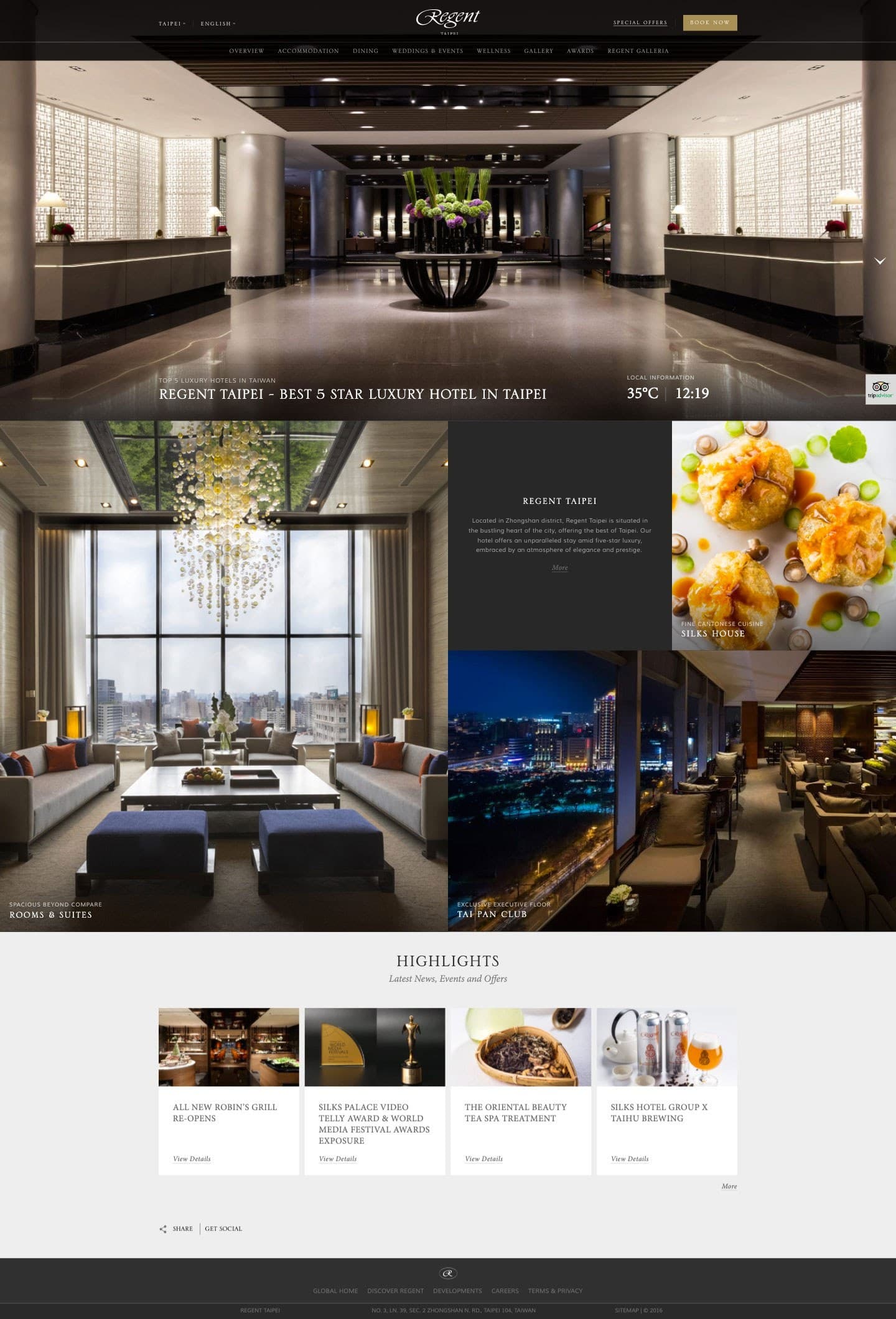 Regent Hotels & Resorts - Taipei Home